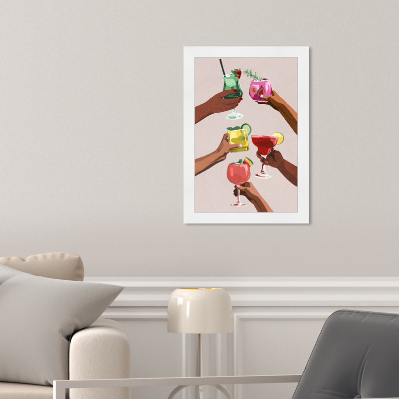 «Keep This, Bar Drinks Night Modern Pink - Floater Frame, impression