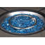 Foyer de table rond 42 po au propane, foyer d'extérieur au gaz à allumage automatique 50 000 BTU avec couvercle amovible et couvercle imperméable, décoration en verre