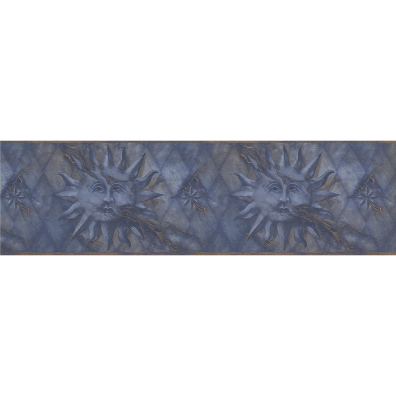 Bordure de papier peint Cavin, Bleu