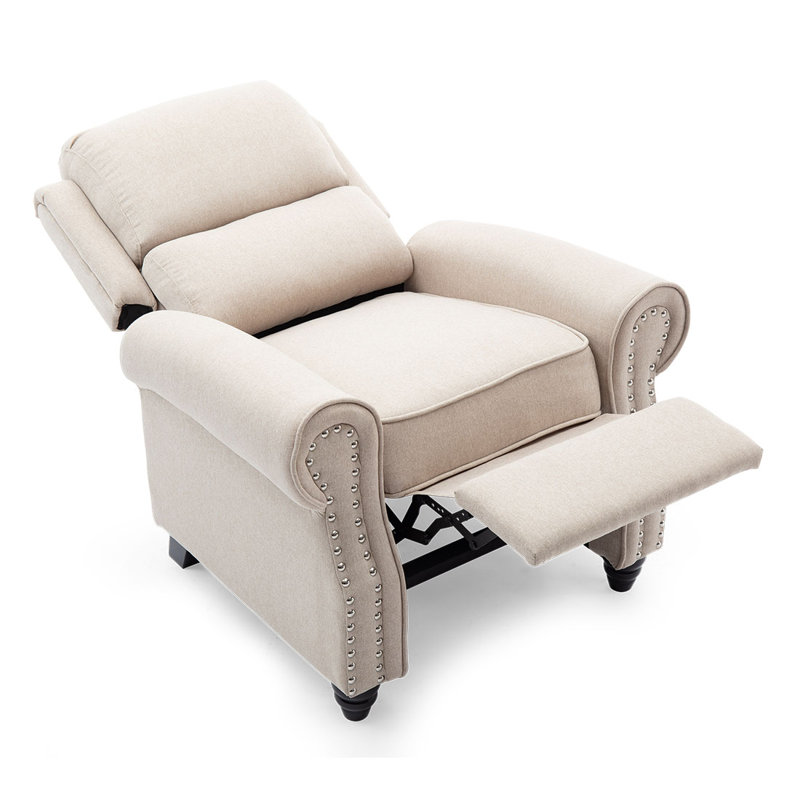Chesterbrook 88cm Wide Glider Standard Recliner, Beige