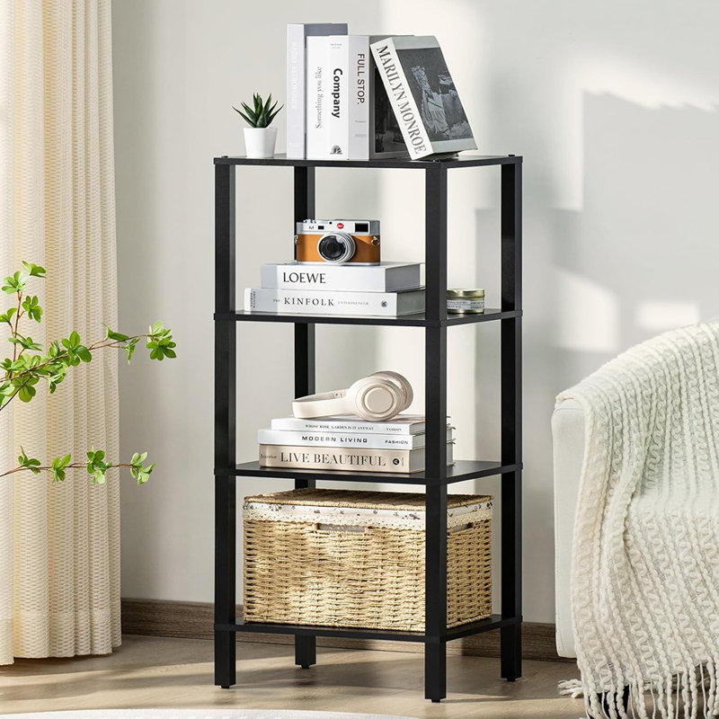 Bibliothèque à 4 niveaux avec rangement en bois - petite bibliothèque pour ...