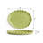Drian Dentelle Green Ceramic Scalloped Edge Oval Tray-73484264