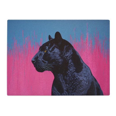 Panther Minimalism  Glass Chopping Board