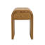 Table de chevet en bois courbé avec tiroir et plateau arrondi-676934054