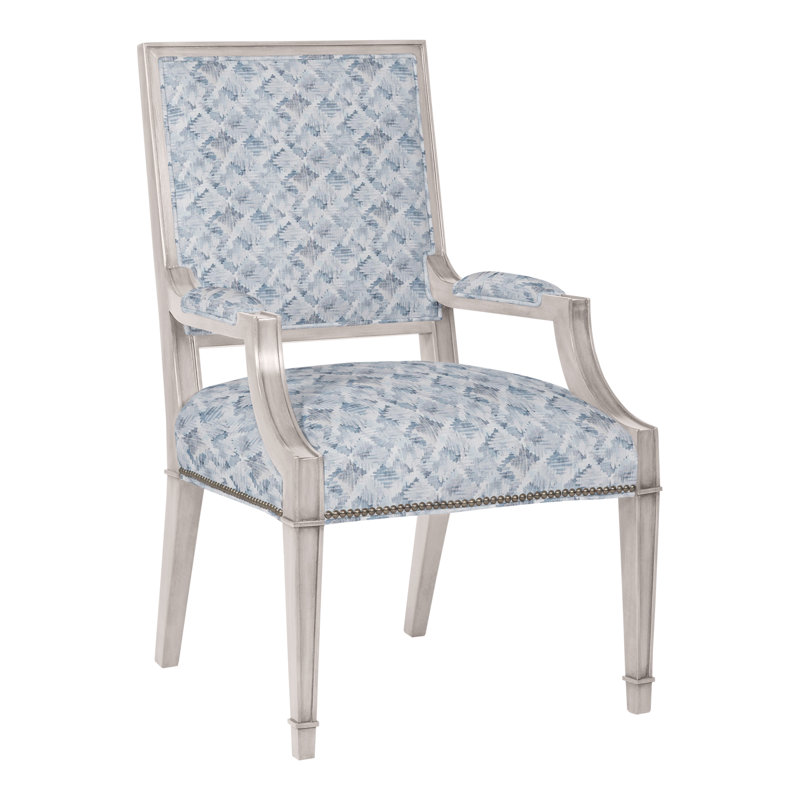 Michael Weiss Leighton Arm Chair, Dove Gray, Kimoni Natural, Yes