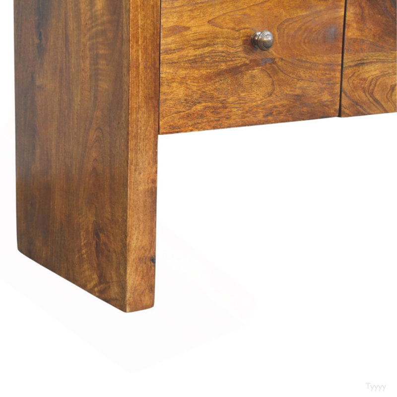 Commode 3 tiroirs 3 tiroirs en bois massif brun Darcy
