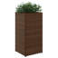 Garden Planters 2 Pcs Brown Poly Rattan-441172061