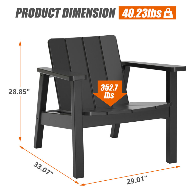 2 chaises de patio basses avec table d'appoint