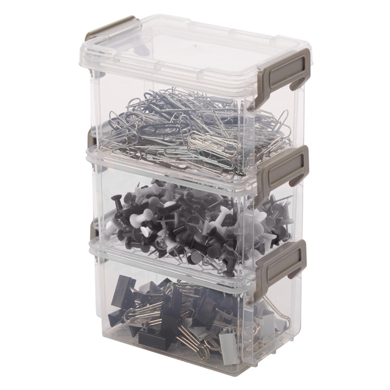 Wrought Studio™ 4 Pack 12oz Stackable Storage Boxes