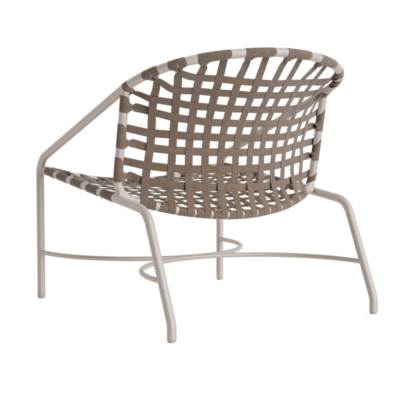 Kantan Outdoor Lounge Chair, Dove Smooth/Mica Suncloth Lace