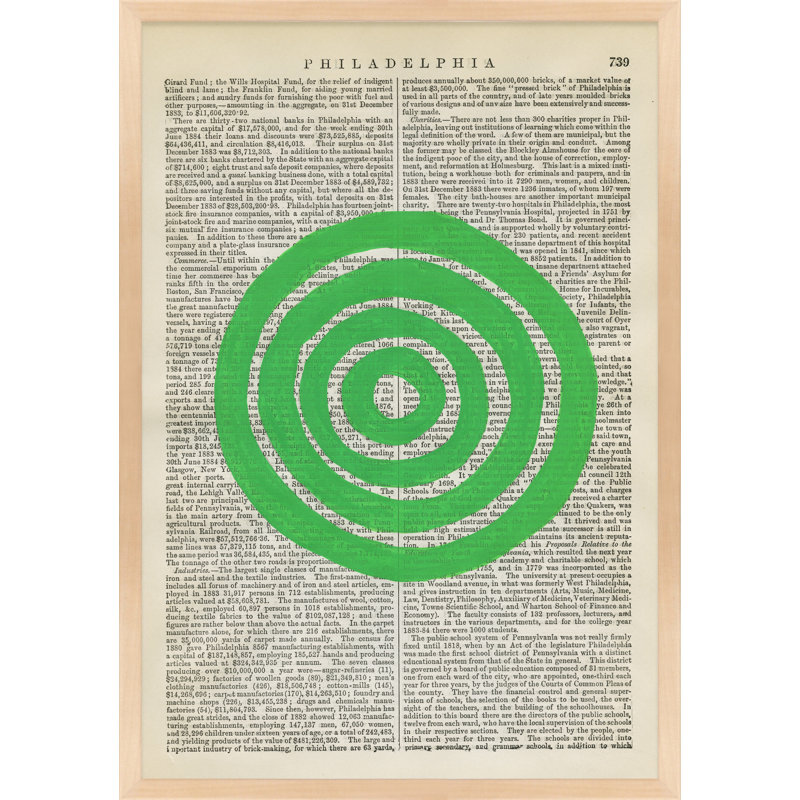 Philadelphia Print by Michela Sorrentino, 38" H x 27" W x 1.25" D, Brown