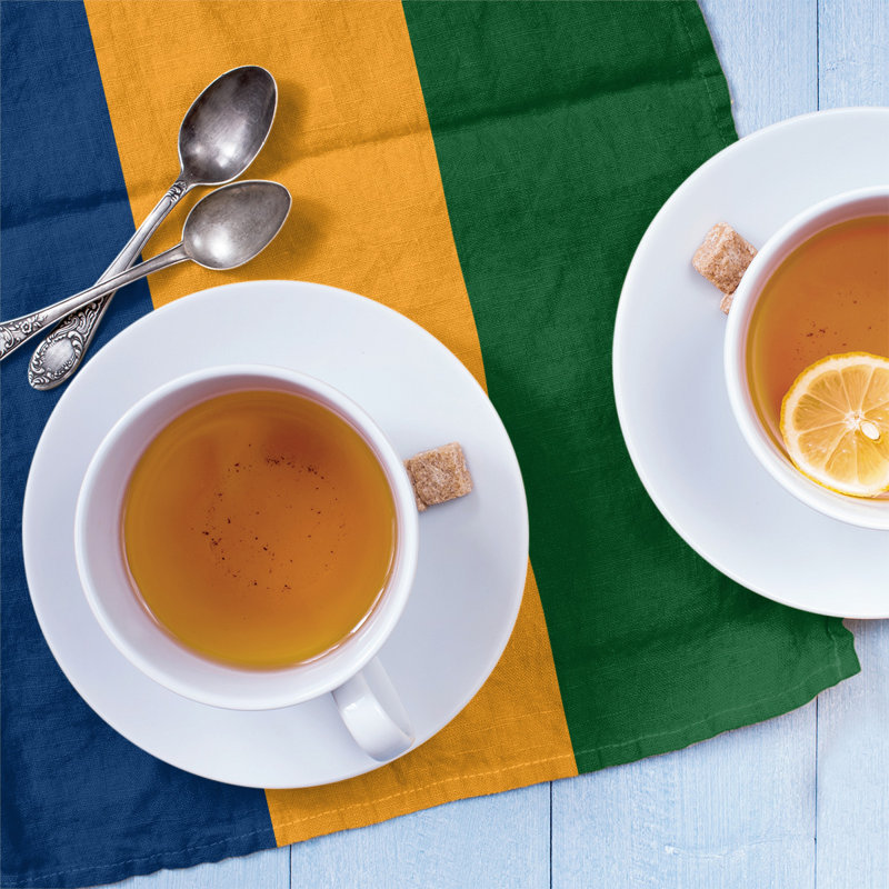 Stripe Tea Towel Kitchen Towel, Cotton Blend, Navy/Gold/Green Utah Basketball