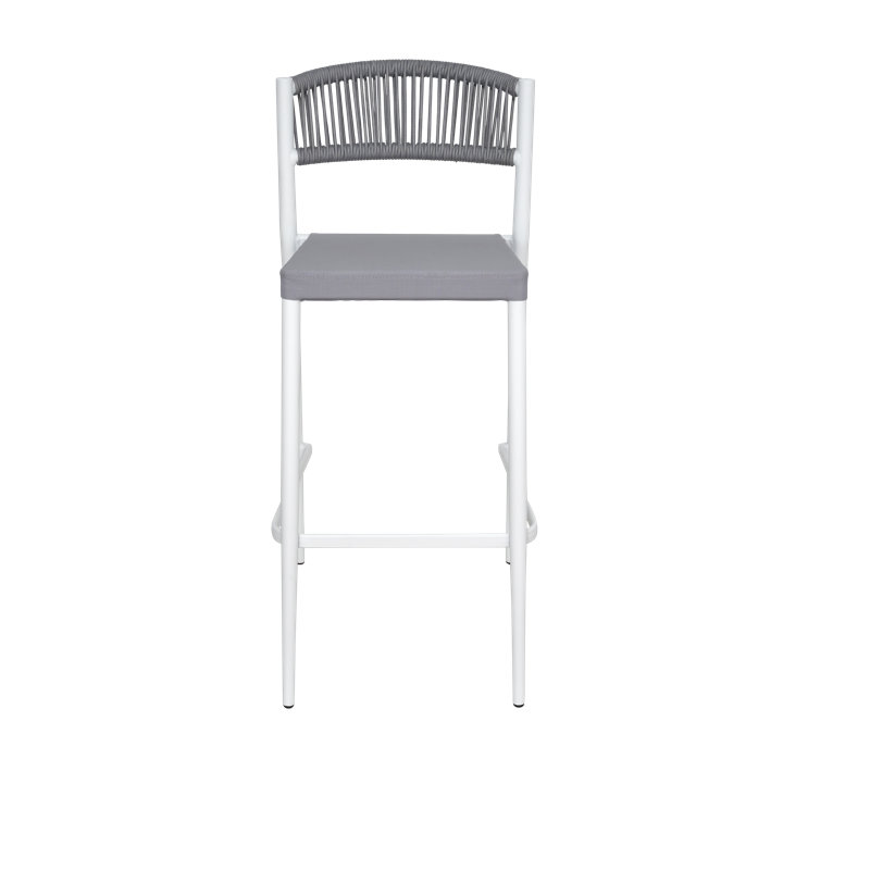 Tabouret de bar 30 po Tahiti, Gris / blanc