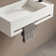 32 in. Wall-Mount Solid Surface Bathroom Sink with Built-in Towel Bar
