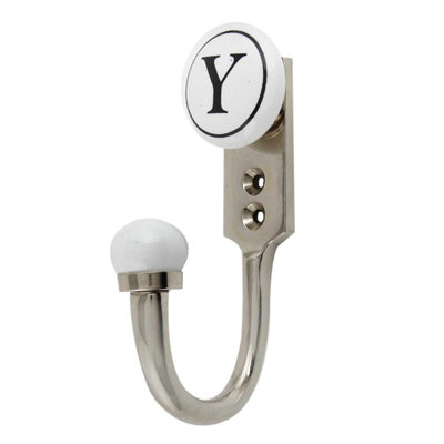 Letter Y Ceramic Wall Hook