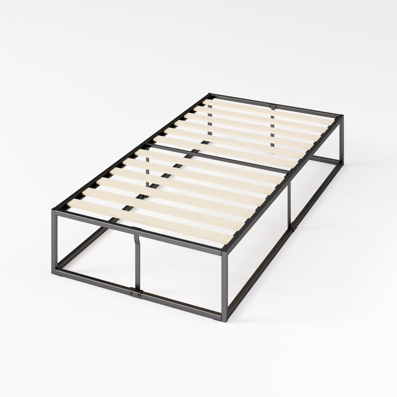 Dekker Metal Platform Bed with Wooden slat support 35cm/14in Height, Single (3')