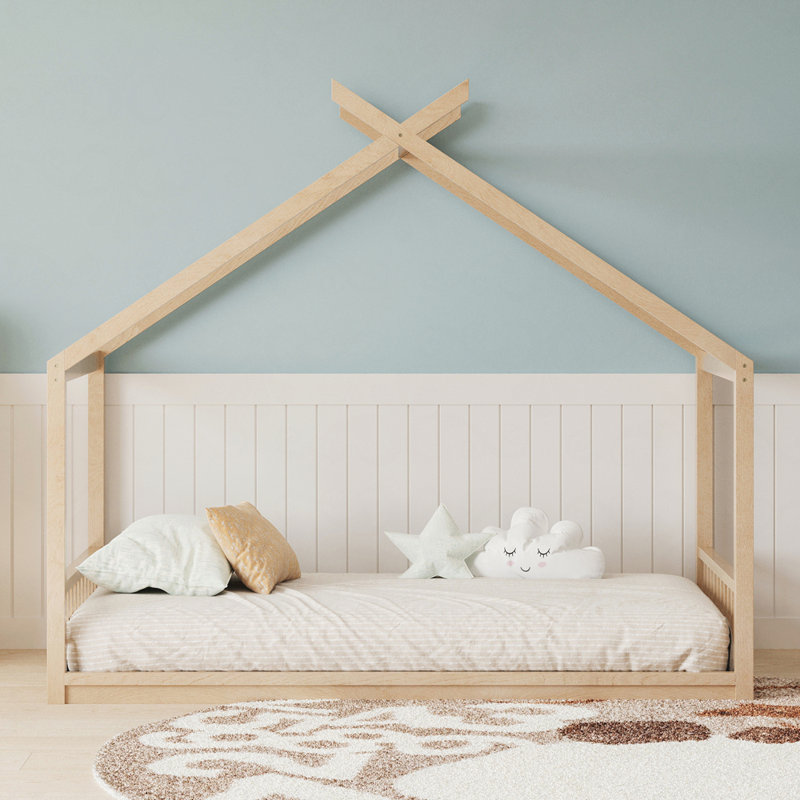 Lit pour enfant Montessori, Naturel, Double