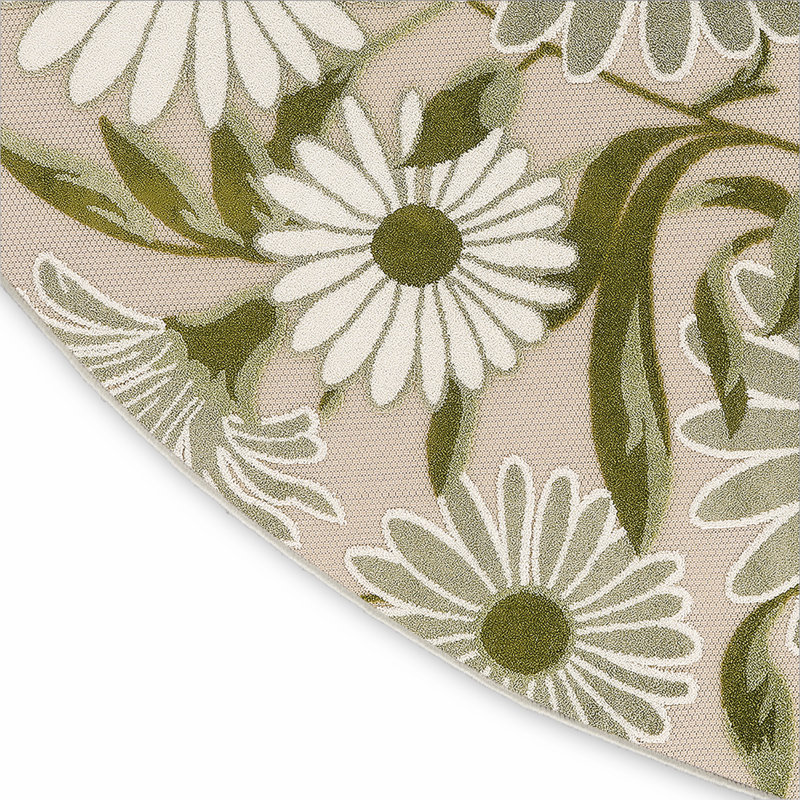 Niccoli Floral Indoor/Outdoor Area Rug, Round 7'10"