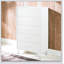 Commode blanche à 5 tiroirs avec poignées simples pour des solutions de rangement modernes et spacieuses