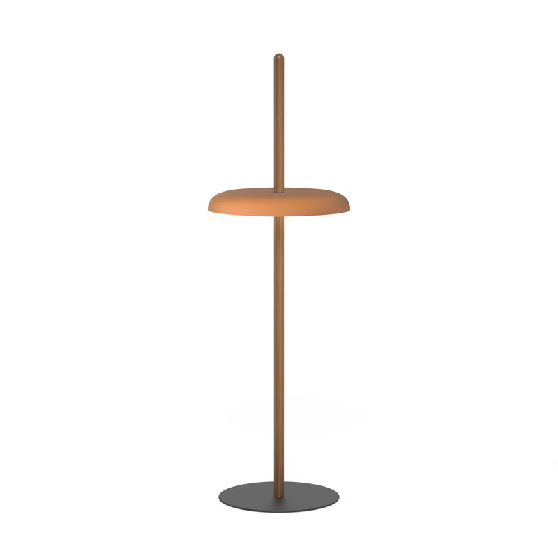 Nivél Floor Lamp, Terracotta, Walnut