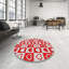 Tapis rouge/blanc à motifs Bonenfant-1263031796