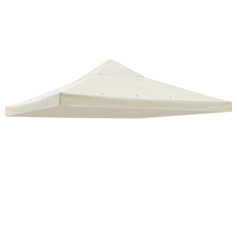 White Polyester 117'' x 117'' Gazebo Canopy Top Replacement