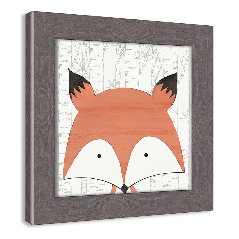 Art encadré juvénile, H 8 po x l 8 po x P 0,6 po, Encadré plat à grain de bois gris