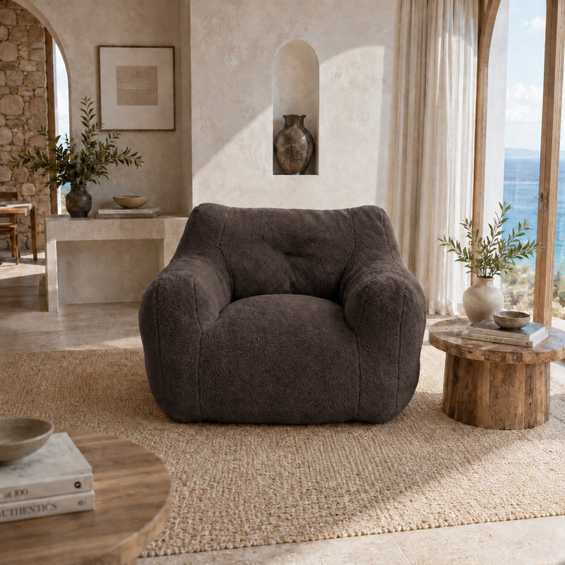 Fauteuil d'appoint décontracté à haute résilience souple pour bureau à domicile et salle de jeux, Dark Gray