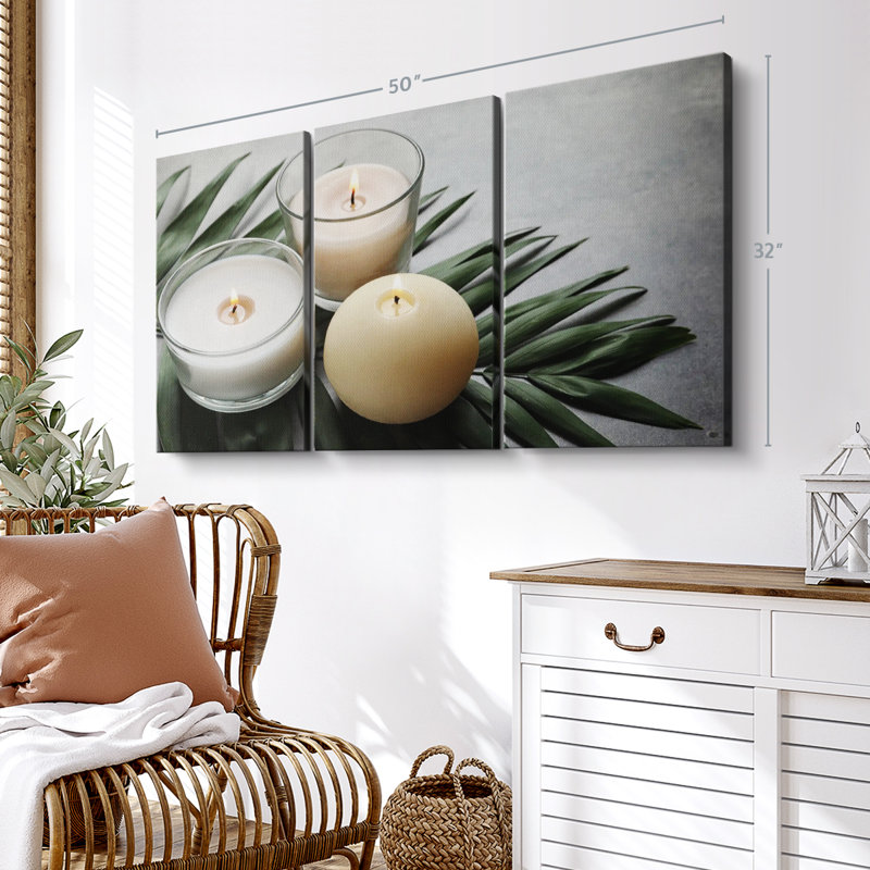 «Spa Candles», reproduction sur toile, H 50 po x l 32 po