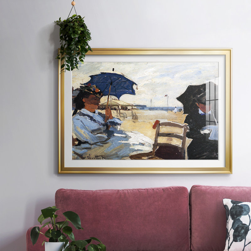 Monet, impression encadrée sur papier par Claude Monet, H 19 po x l 27 po x P 1,5 po, Or