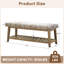 Banc de rangement rembourré l 44 po Hahnville-142296961