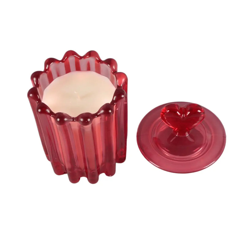 6.5" Glass Candle W/lid Fresh Blooms 9 Oz