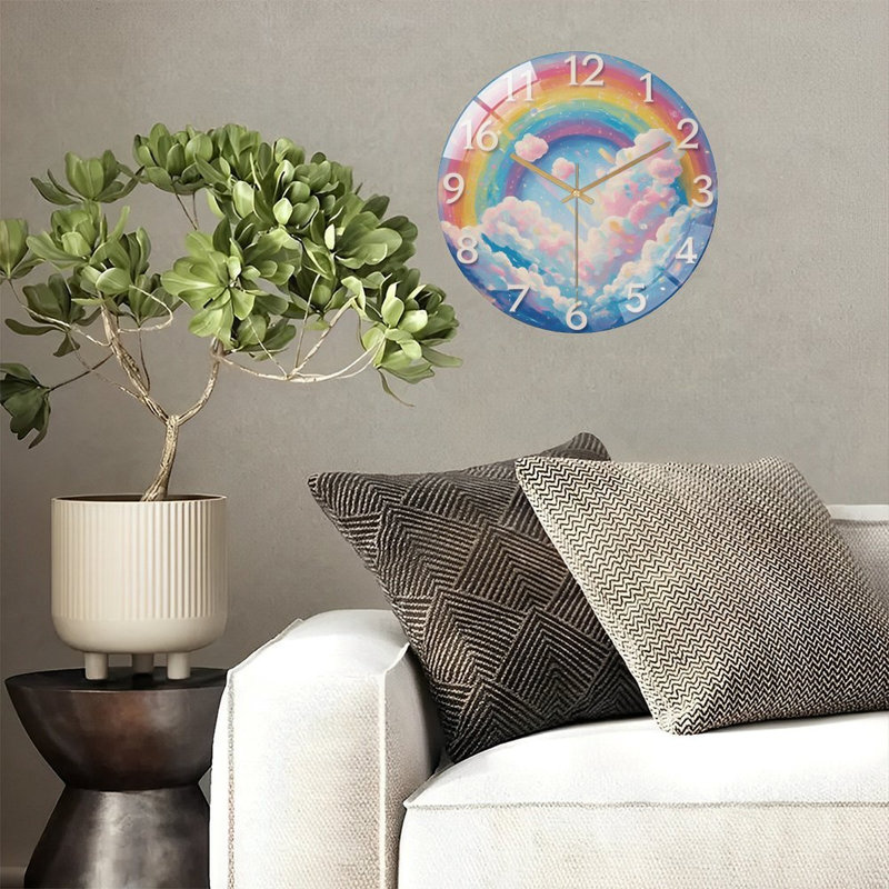 Horloge murale Rainbow Cloud