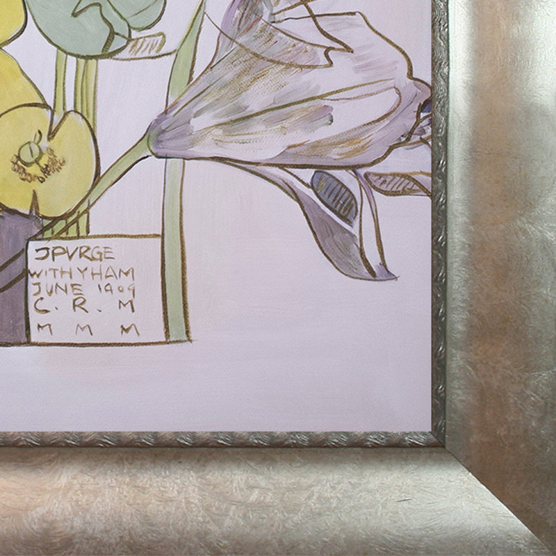 «Spurge, Withyham» par Charles Rennie Mackintosh - Reproduction d'art sur toile encadrée, Cadre en tresse dorée Verona