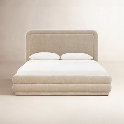 Chenille Upholstered Bed