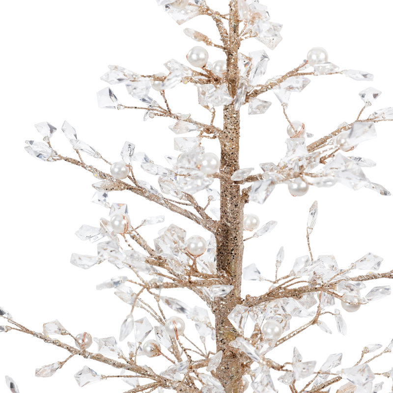 Sapin décoratif de Noël à DEL et perles précieuses, 6 Feet