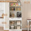 Garde-manger de 71 po de hauteur avec station de charge, tablettes réglables, 2 tiroirs, 4 portes, comptoir de 31 po de large