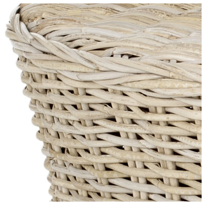 Tillerson Natural Rattan Coffee Table - Elegant Retro 32.5" Square Top for Living Room or Media Room, Natural
