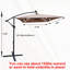Parasol d'extérieur rectangulaire 2x3M