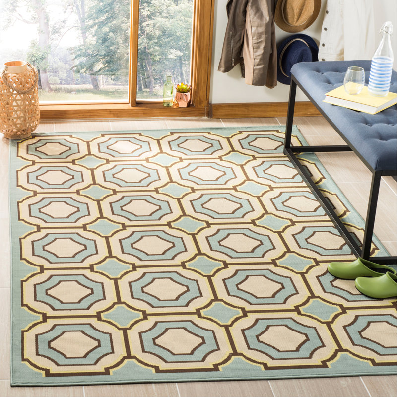 Tapis géométrique Engelbert Performance, Rectangle 5 pi 1 po x 7 pi 7 po