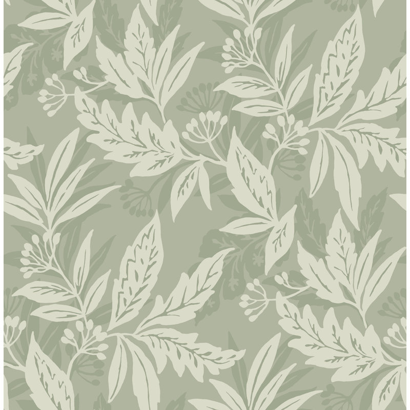 Papier peint floral Anita Dove Woodland, Vert
