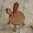 Solid Wood Rabbit Stool with Ear Backrest-1431075411