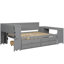 Lit de jour avec tablettes de rangement, tiroirs, lit gigogne, station de charge, lumière DEL, bureau et armoire-958893562