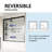 56" - 60" W x 64"H Frameless  Double Sliding Glass Tub Shower Doors | 5/16" (10mm) Clear Tempered Glass | Leak-Proof Precision | Durable Stainless Steel Hardware | Perfect Adjustment Uneven Walls-111970898