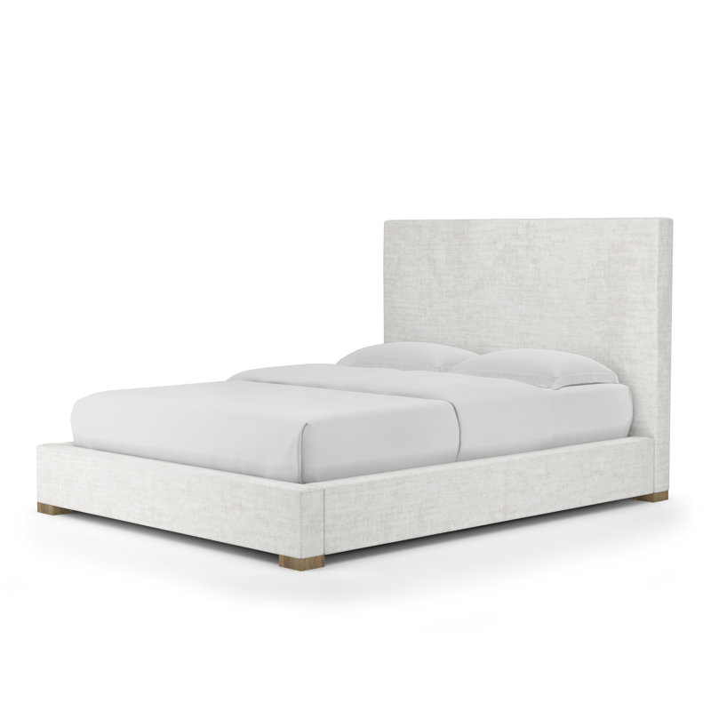 Sloan Upholstered Bed, California King, Weathered, Box Weave Linen Graphite