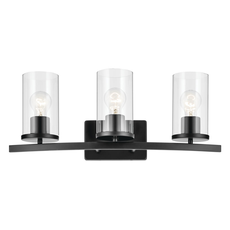 23" 3-Light Vanity Light, Satin Black