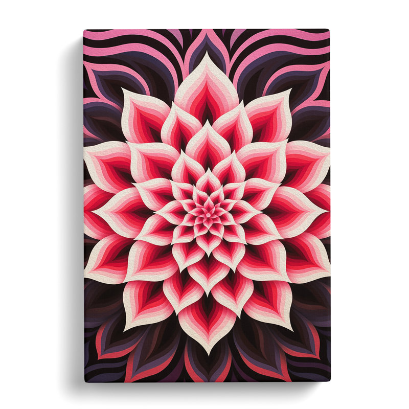 Lotus Flower Op No.3 - Wrapped Canvas, 60cm H x 40cm W x 3cm D