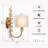 Crystal Wall Sconce with 2-Tier Shade