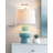 25.6" Blue Ceramic Table Lamp, 1 Pack Large Vase Bedside Lamp