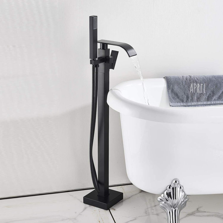 Floor Mounted Freestanding Tub Fille with Hand Shower